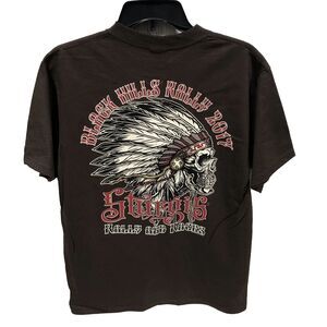 2017 STURGIS Indian Skeleton Black Hills 77th Motorcycle Rally, T-SHIRT Medium